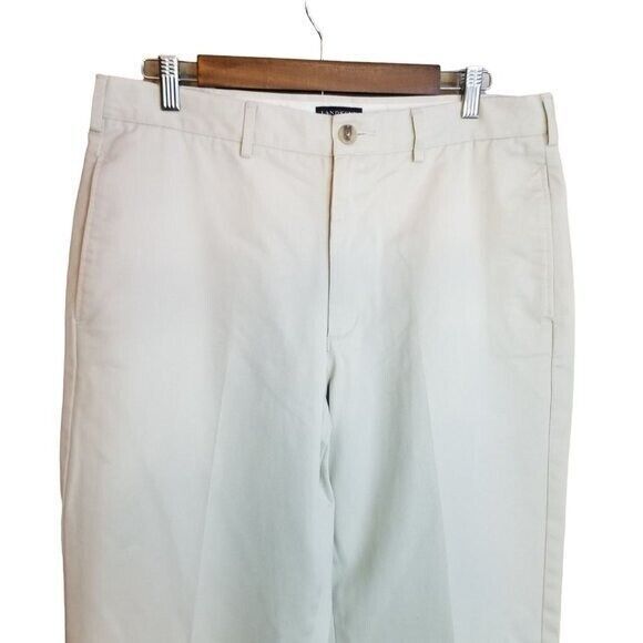 Lands End Womens Size 34 Long Tan Solid Chino Pants - Picture 4 of 9